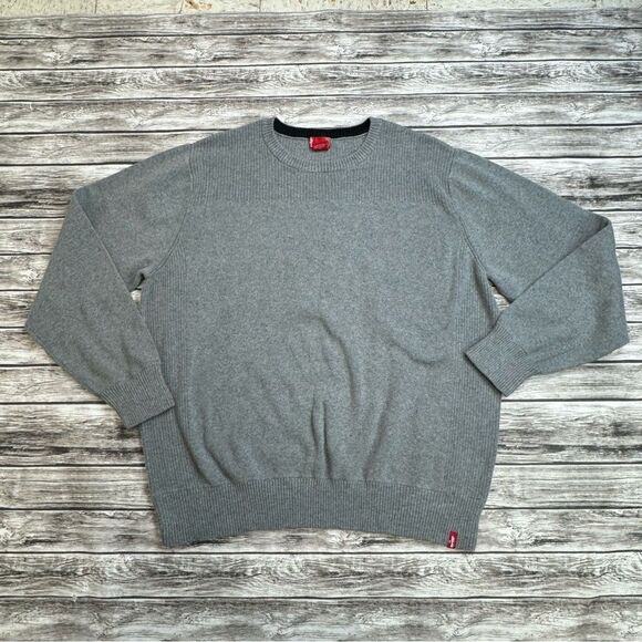 Levi's Men's Ribbed Knit Pullover Heavyweight Sweater Grey Gray XL Extra Large - Picture 1 of 11